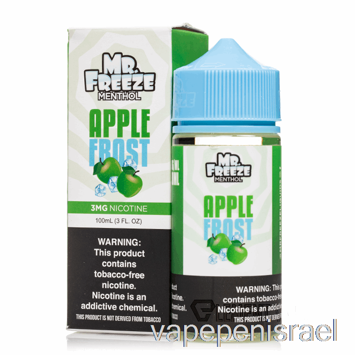 חד פעמי Vape Israel Apple Frost - Mr Freeze - 100 מ"ל 0 מ"ג